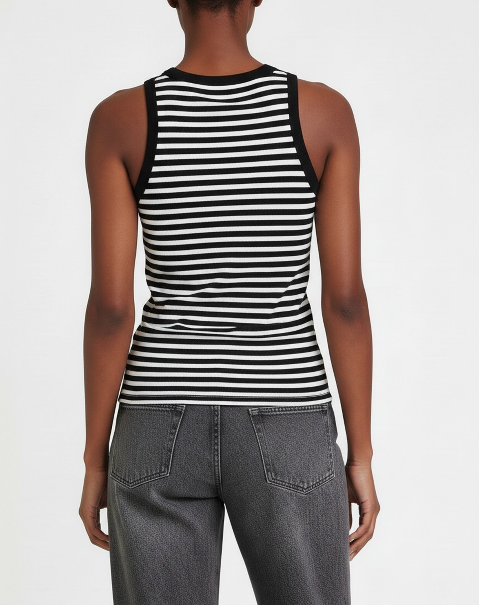 Regata Halter Listrada - Preto