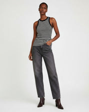 Regata Halter Listrada - Preto