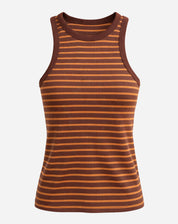 Regata Halter Listrada - Marrom