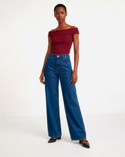 Blusa Ombro a Ombro - Vinho