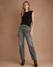 Camiseta Manga Japonesa de Malha - Preto