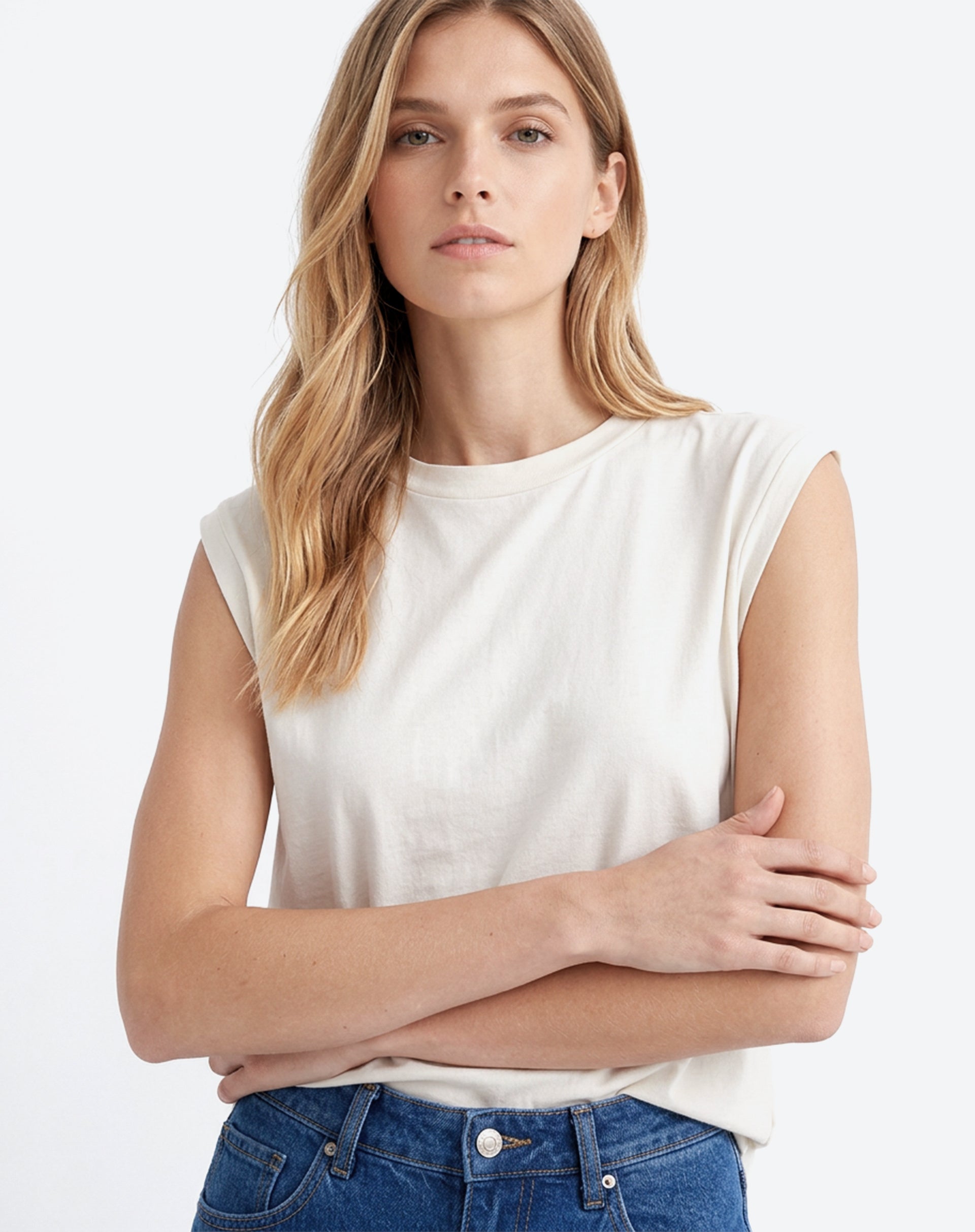 Camiseta Manga Japonesa de Malha - Off White