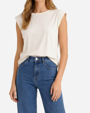 Camiseta Manga Japonesa de Malha - Off White