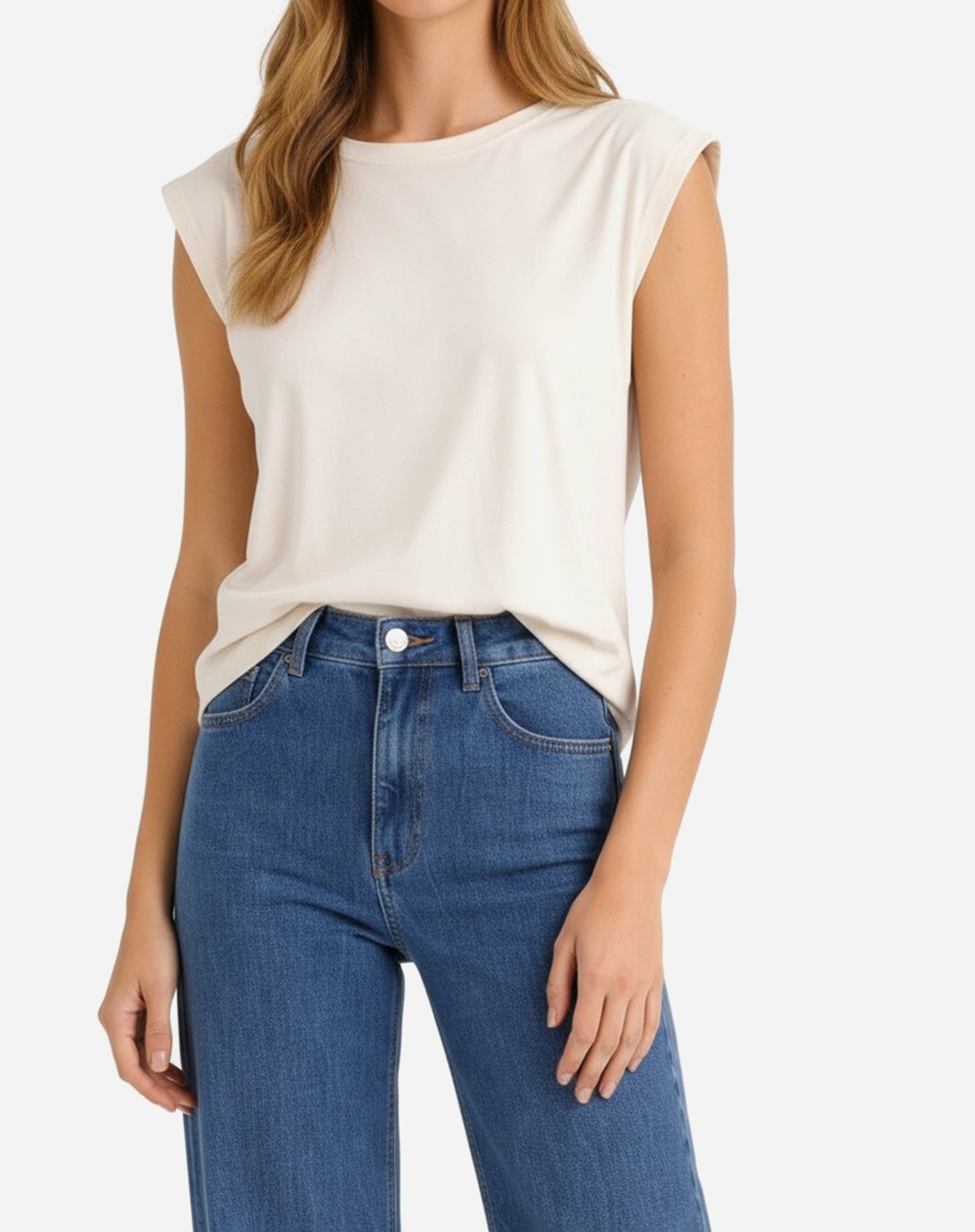 Camiseta Manga Japonesa de Malha - Off White