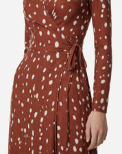 Vestido Longo Transpassado - Estampado