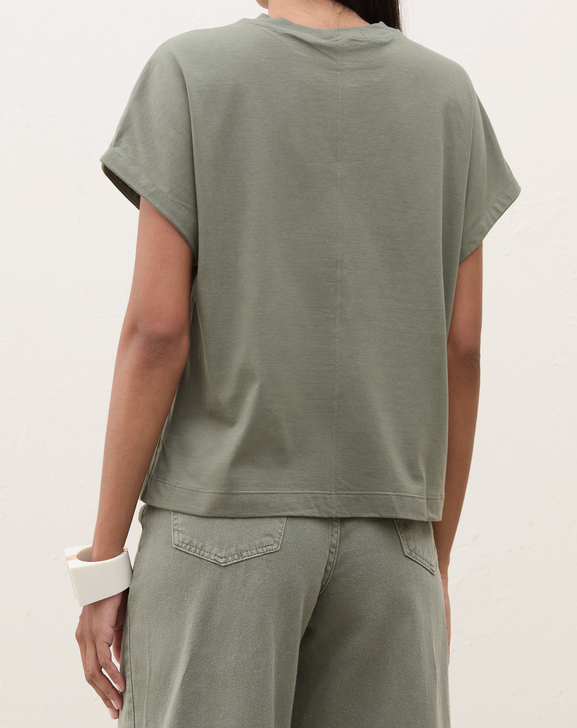 Camiseta Lisa de Malha - Verde Militar