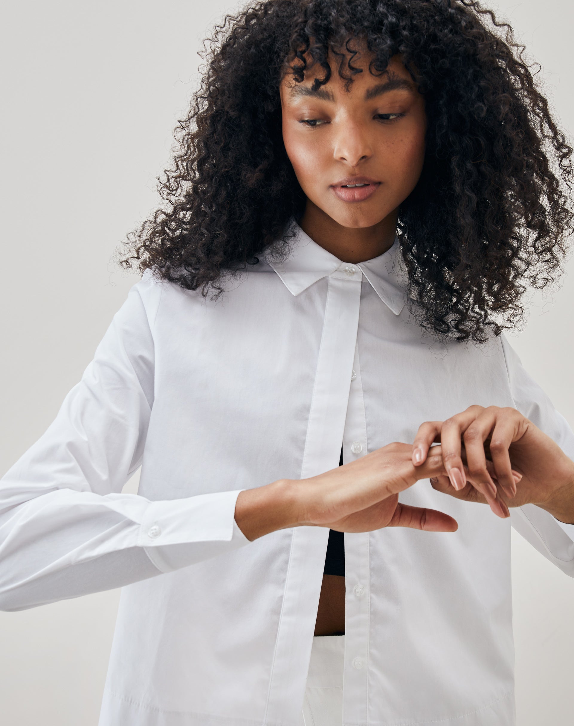 Camisa Básica Curta - Branco