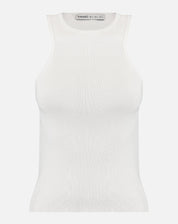 Blusa com Decote Halter de Tricot - Off-white