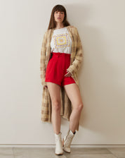 T-shirt Oversized Estampada - Off-white