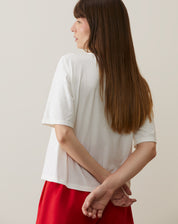 T-shirt Oversized Estampada - Off-white