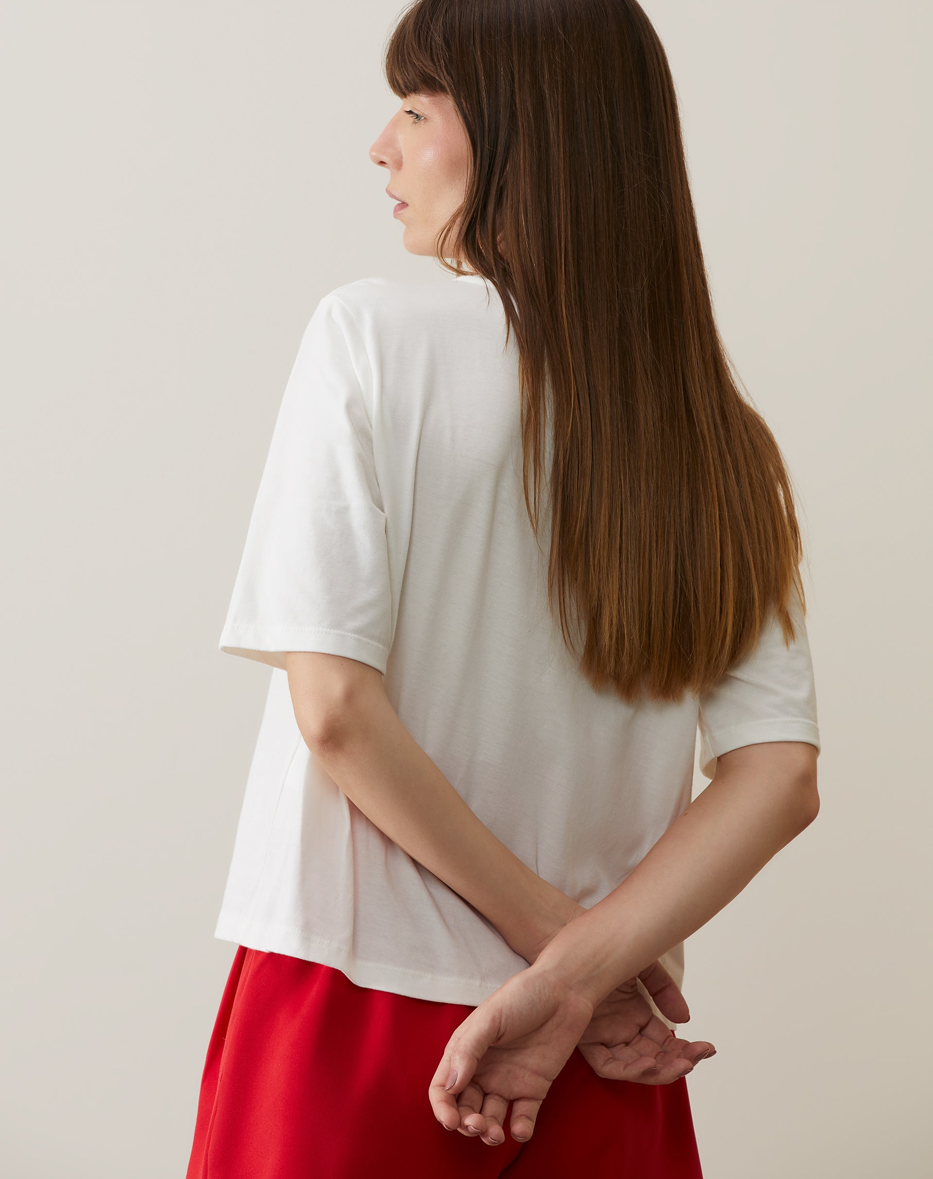 T-shirt Oversized Estampada - Off-white