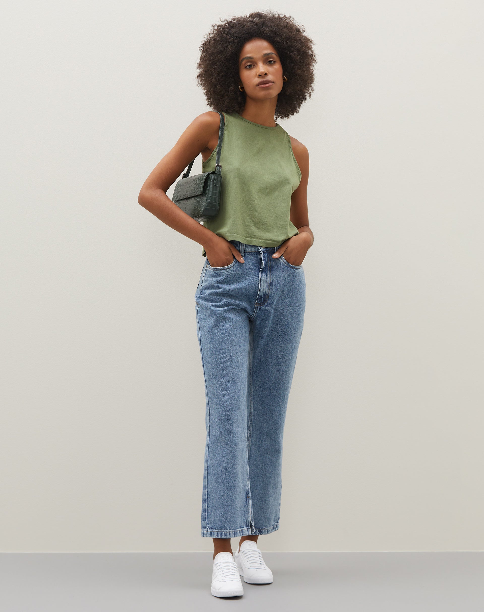 T-shirt Cropped Regata  - Verde