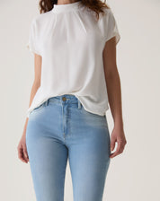 CALÇA JEANS FLARE CINTURA ALTA - AZUL CLARO