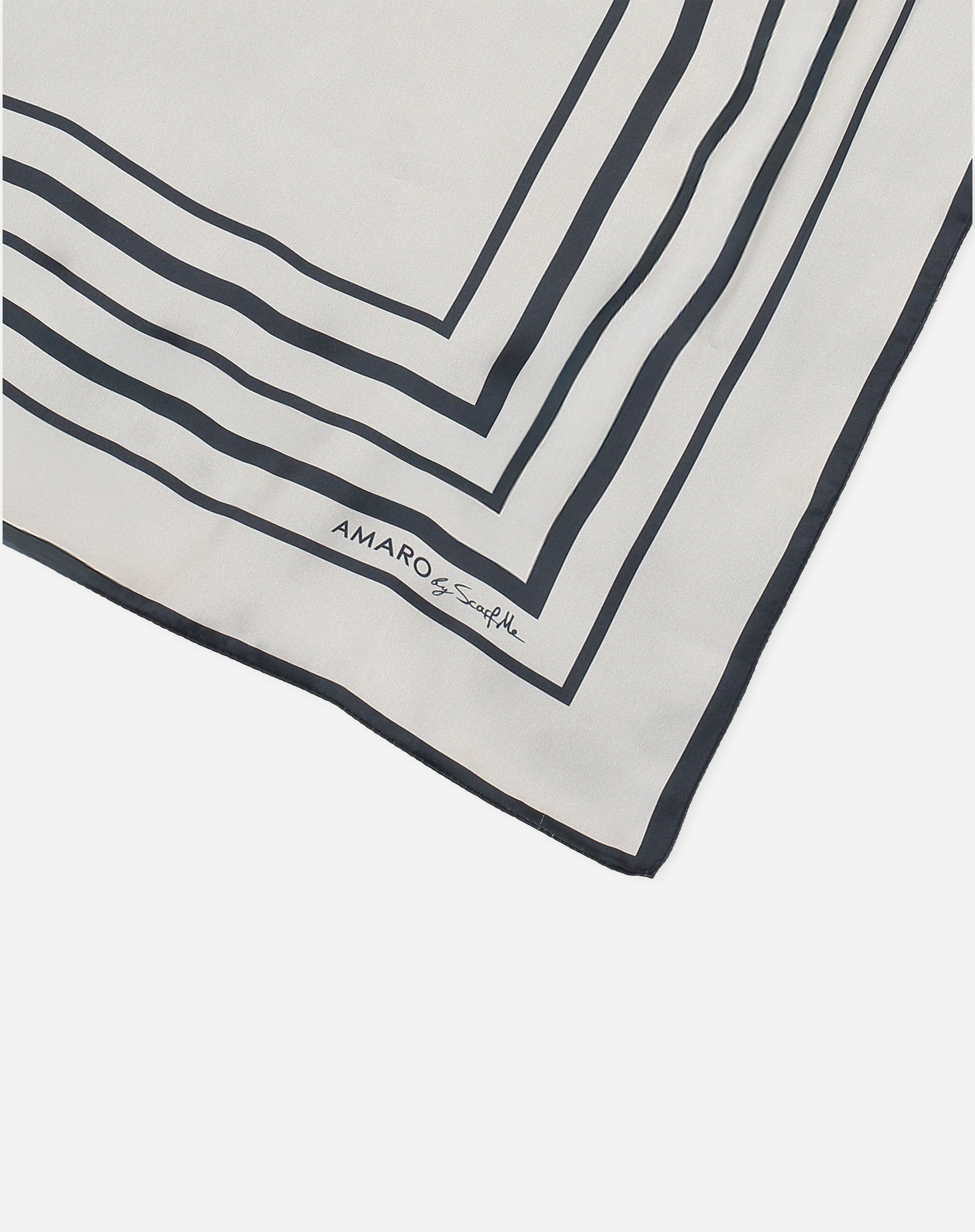 Lenço AMARO by Scarf Me 60x60cm - PRETO E BRANCO