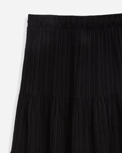 Saia Midi com Marias Texturizada - Preto
