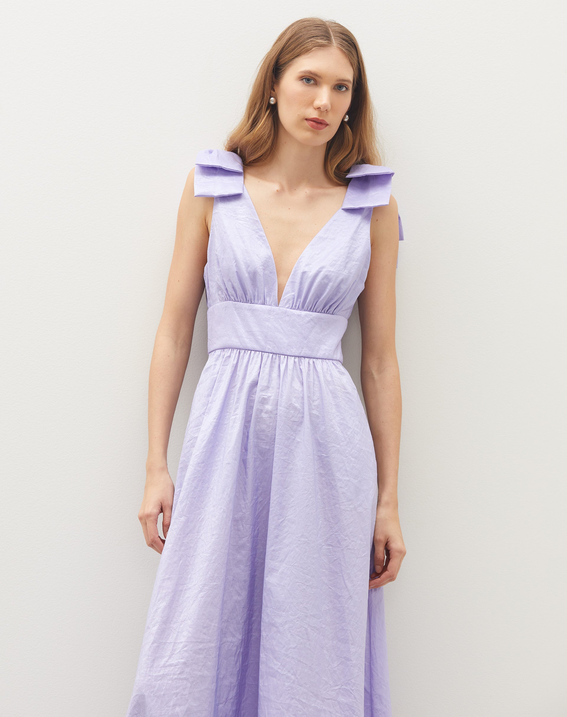 Vestido Party com Laço e Costas Abertas  - Lilás