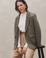 CALÇA VISCOSE CÓS ELÁSTICO COM FRISO - CAQUI