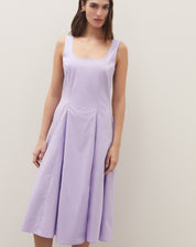 Vestido Midi Evasê - Lilás