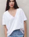 Camiseta Oversized com Bolso - Branco