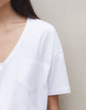 Camiseta Oversized com Bolso - Branco