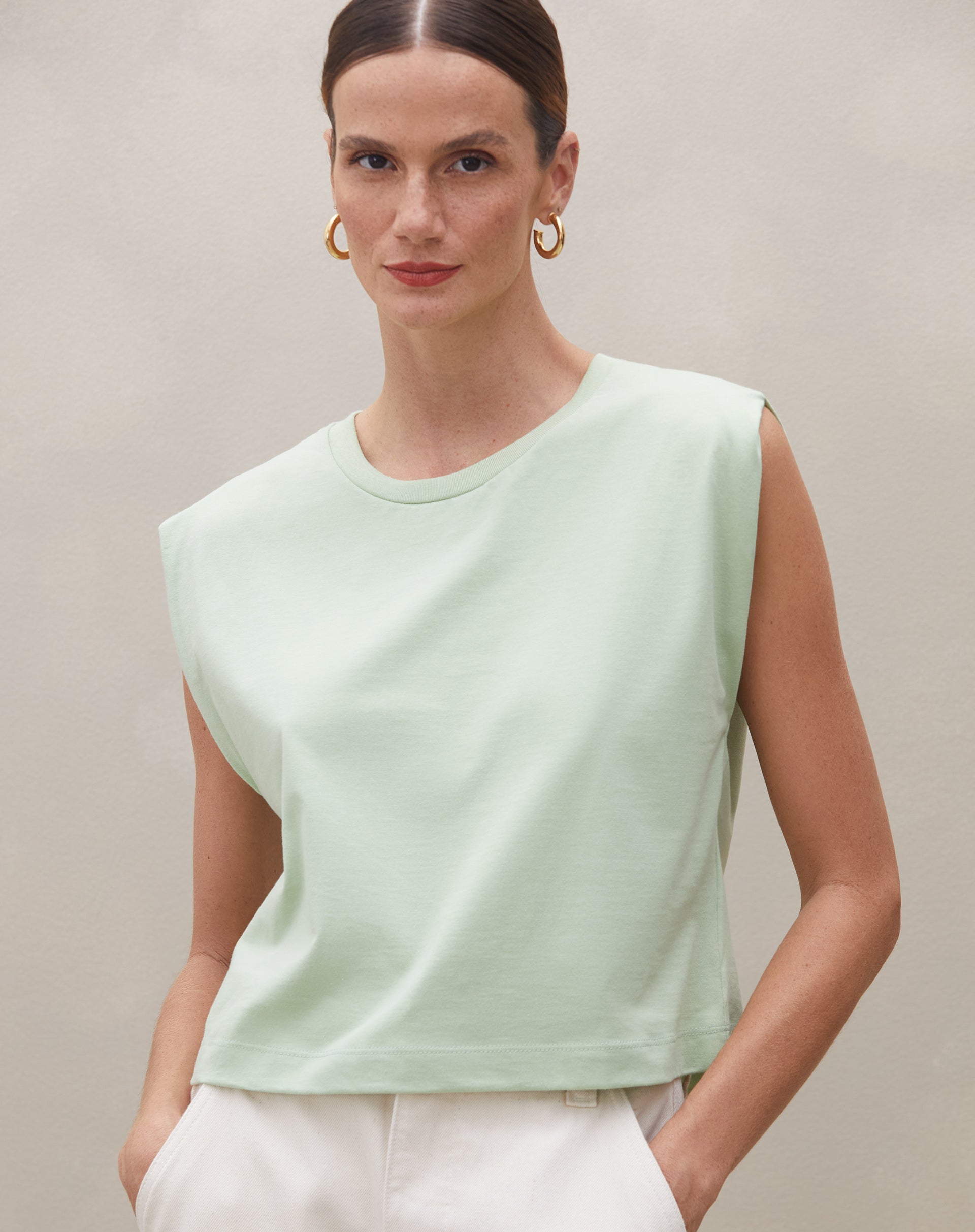 REGATA MUSCLE TEE  - VERDE CLARO