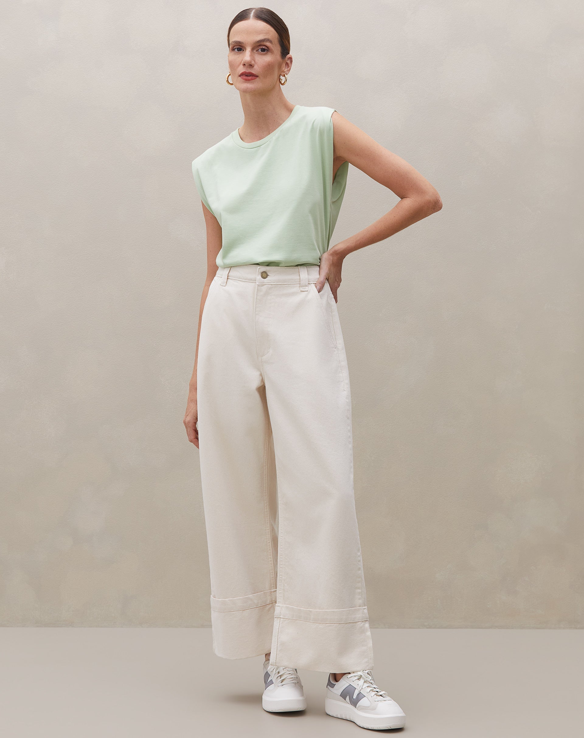 REGATA MUSCLE TEE  - VERDE CLARO
