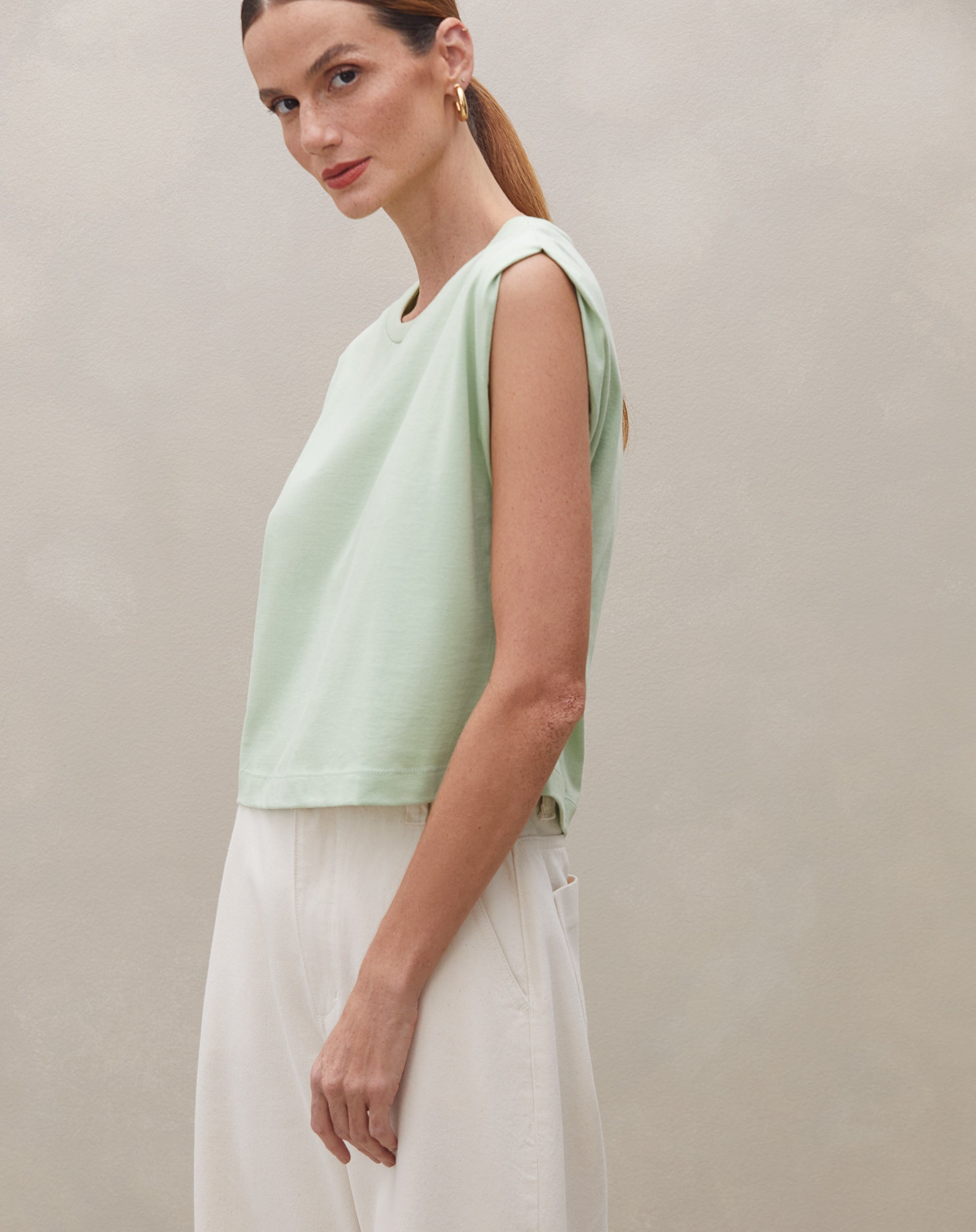 REGATA MUSCLE TEE  - VERDE CLARO