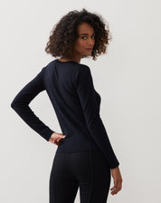 Suéter Decote V - Preto