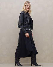 Vestido de Malha com Recortes - Preto