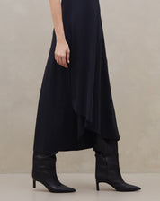 Vestido de Malha com Recortes - Preto