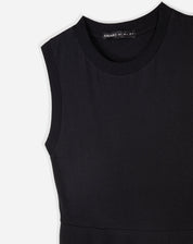 Vestido de Malha com Recortes - Preto