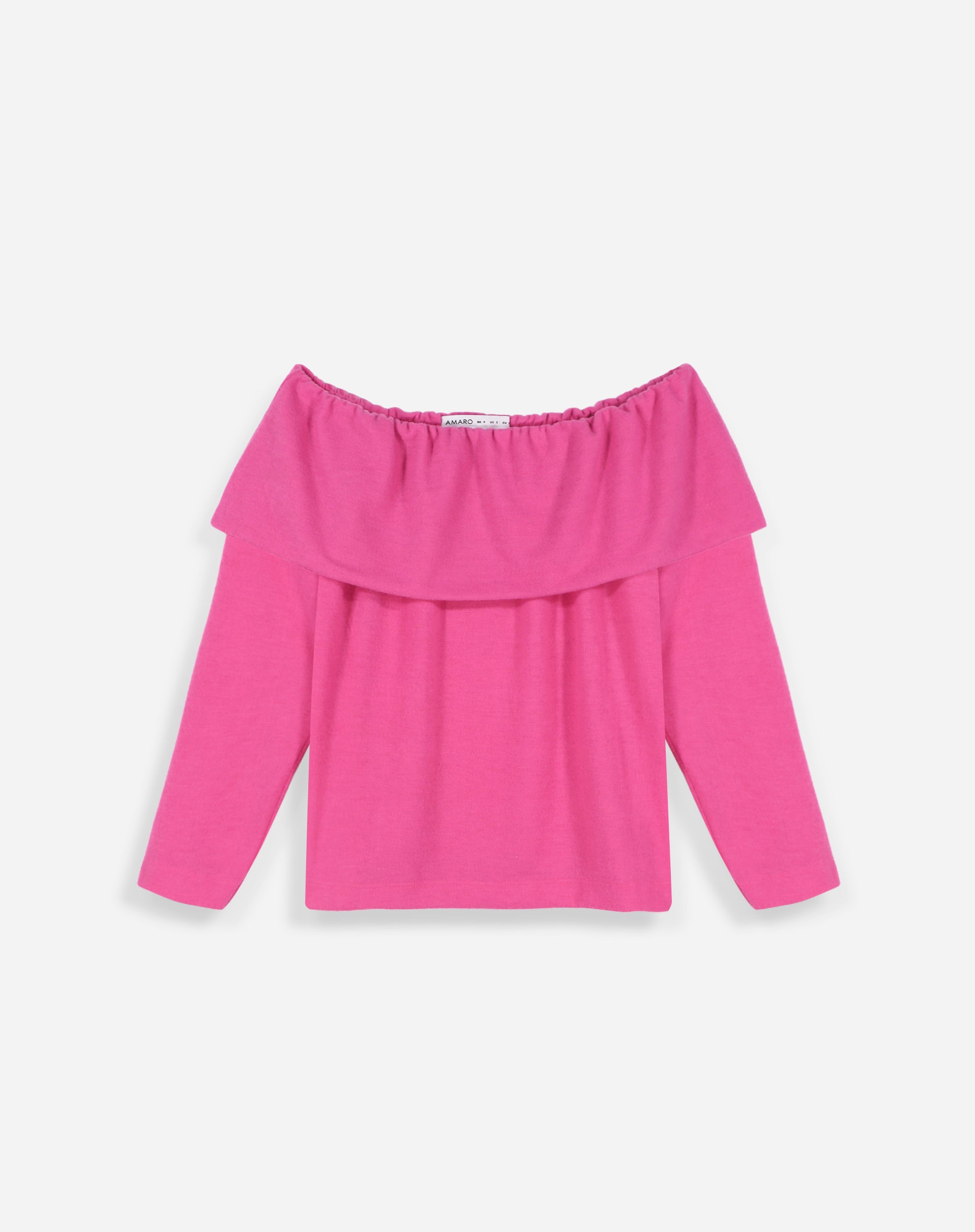 Blusa Manga Longa Ombro a Ombro  - Rosa