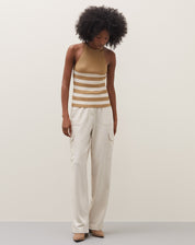 REGATA HALTER NECK DE TRICOT - BEGE