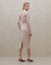 Saia Midi de Tule Forrada - Antique Dots