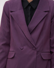 Blazer com Transpasse Alfaiataria - Roxo