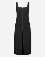 Vestido Regata Alfaiataria Midi - Preto