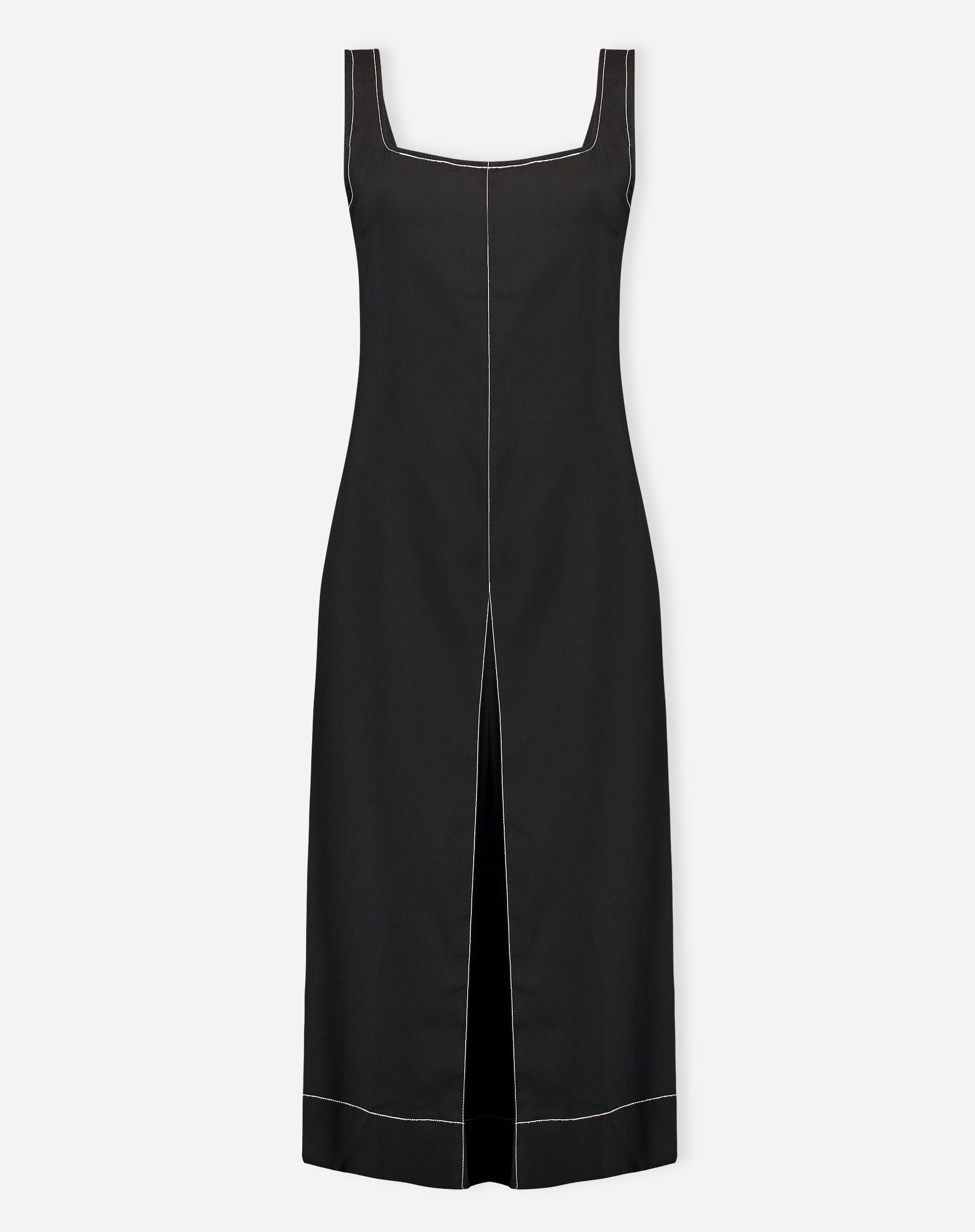 Vestido Regata Alfaiataria Midi - Preto