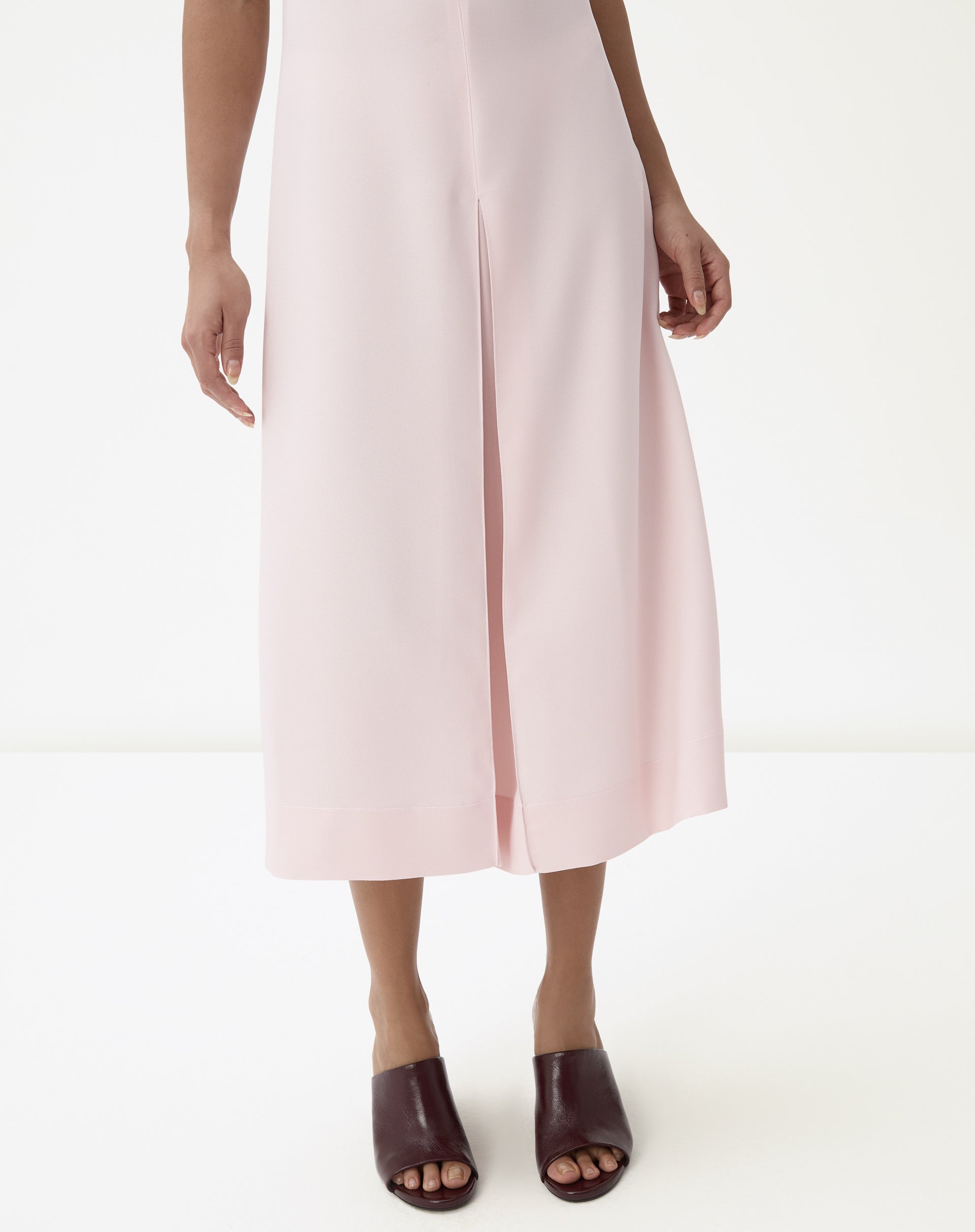 Vestido Regata Alfaiataria Midi - Rosa Claro