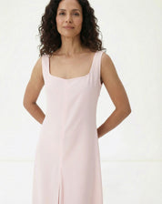Vestido Regata Alfaiataria Midi - Rosa Claro
