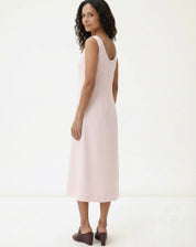 Vestido Regata Alfaiataria Midi - Rosa Claro