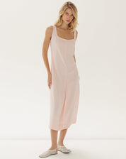 Vestido Regata Alfaiataria Midi - Rosa Claro