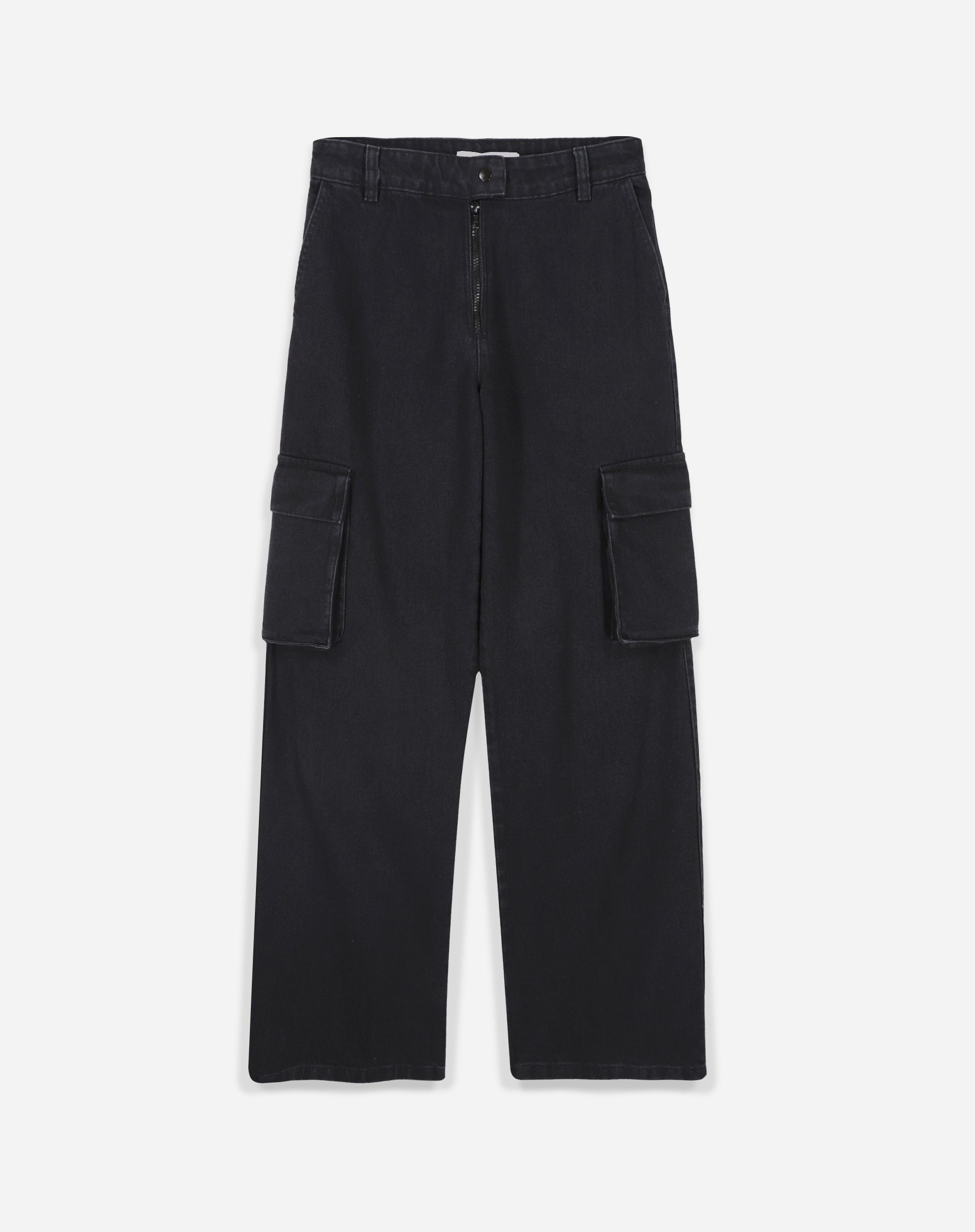 Calça Cargo Jeans - Preto