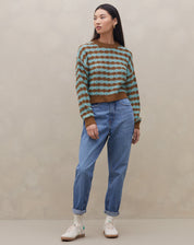 SUÉTER DE TRICOT TEXTURIZADO - MARROM