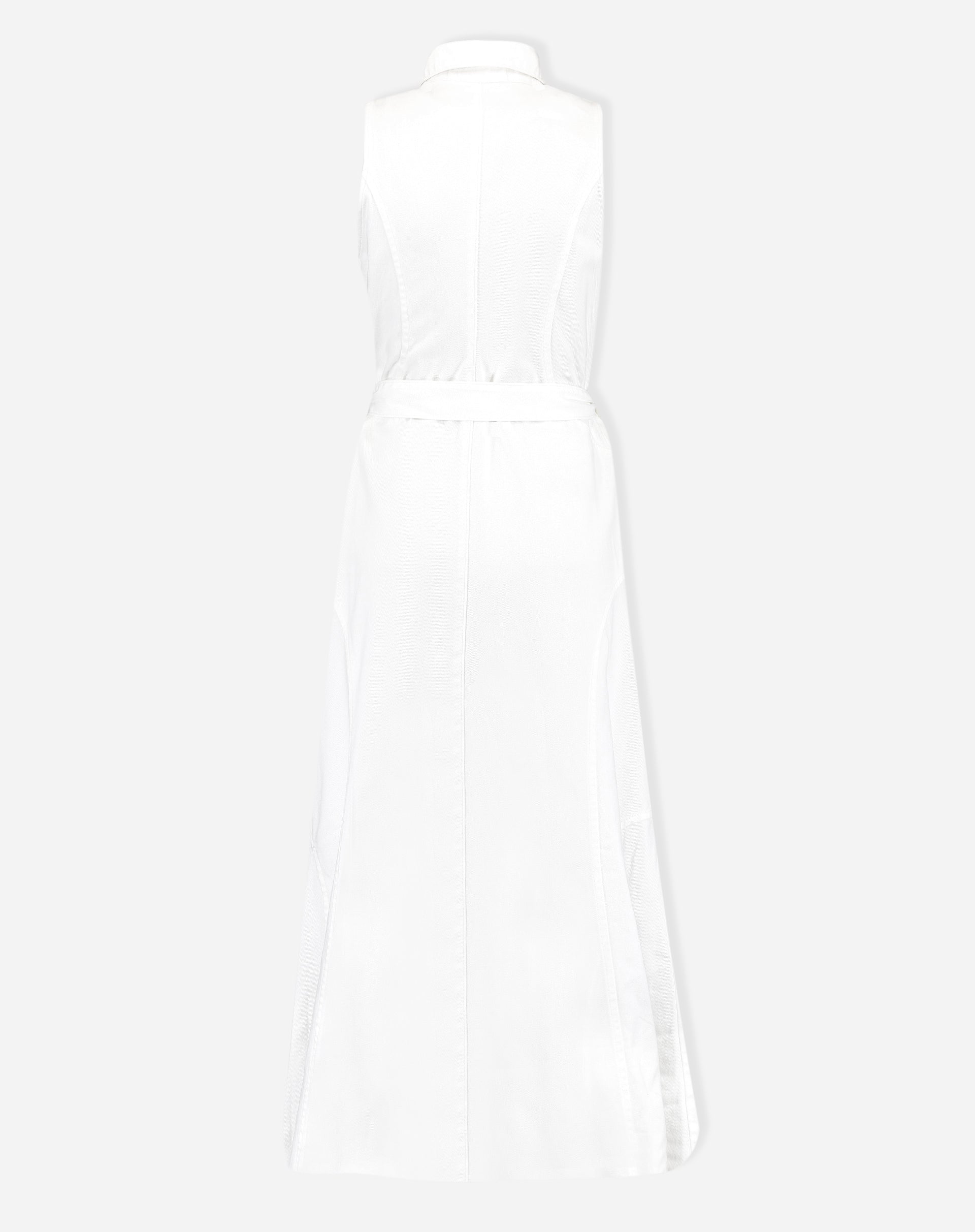 Vestido de Sarja Midi - Off-white