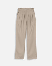 Calça com Pregas de Alfaiataria - Bege