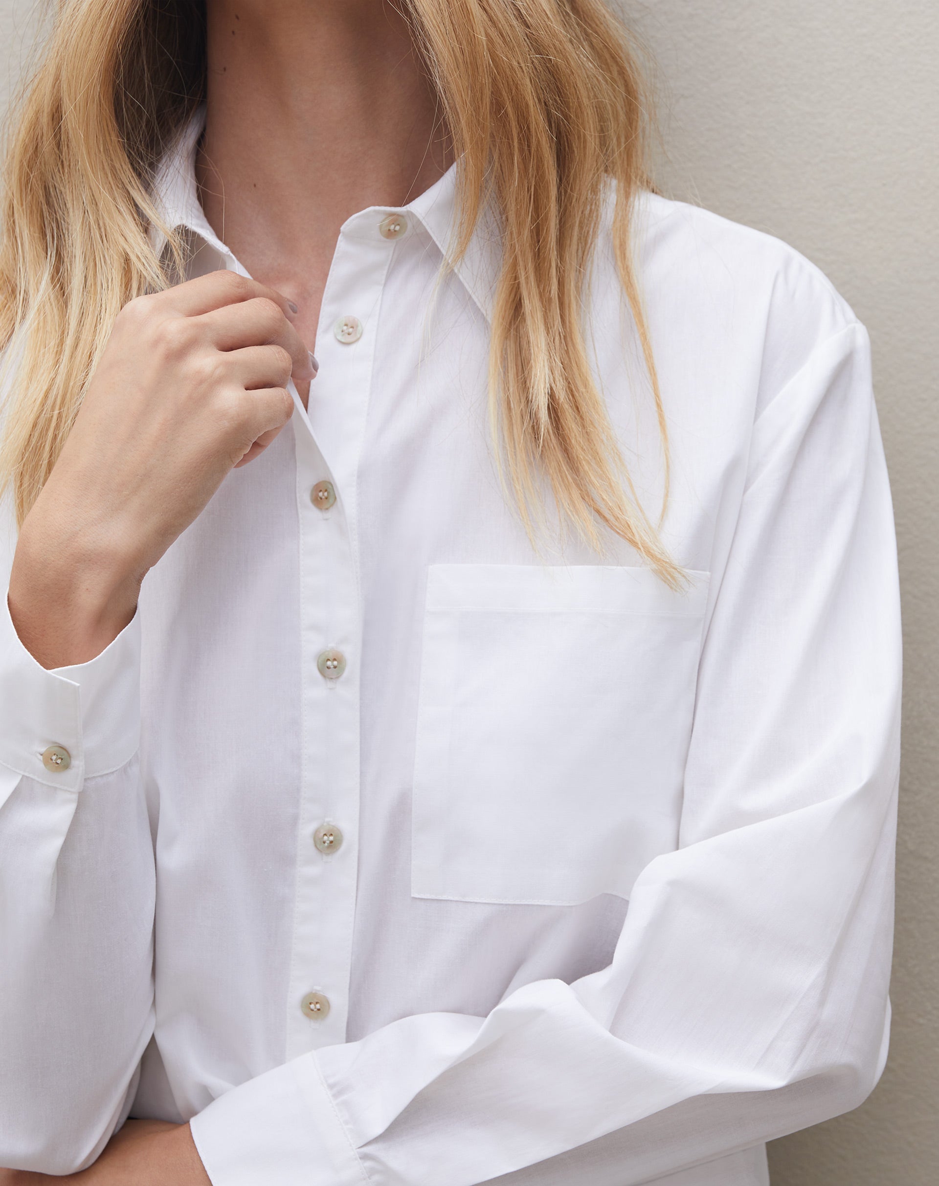 Camisa Oversized de Tricoline - Branco