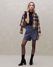 Shorts Viscose com Vivo Contrastante - Azul