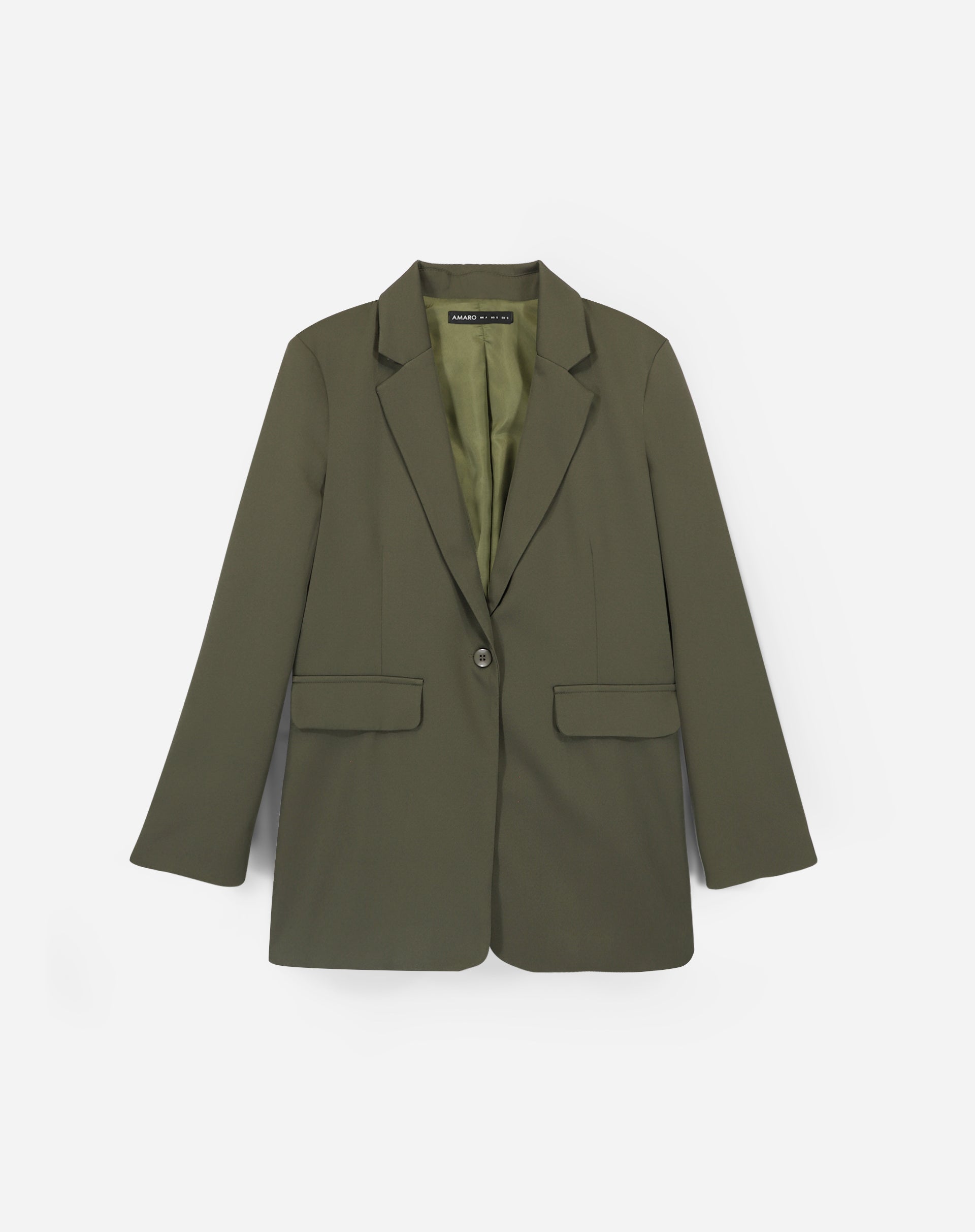 Blazer com Abotoamento Simples - Verde Militar