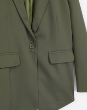 Blazer com Abotoamento Simples - Verde Militar