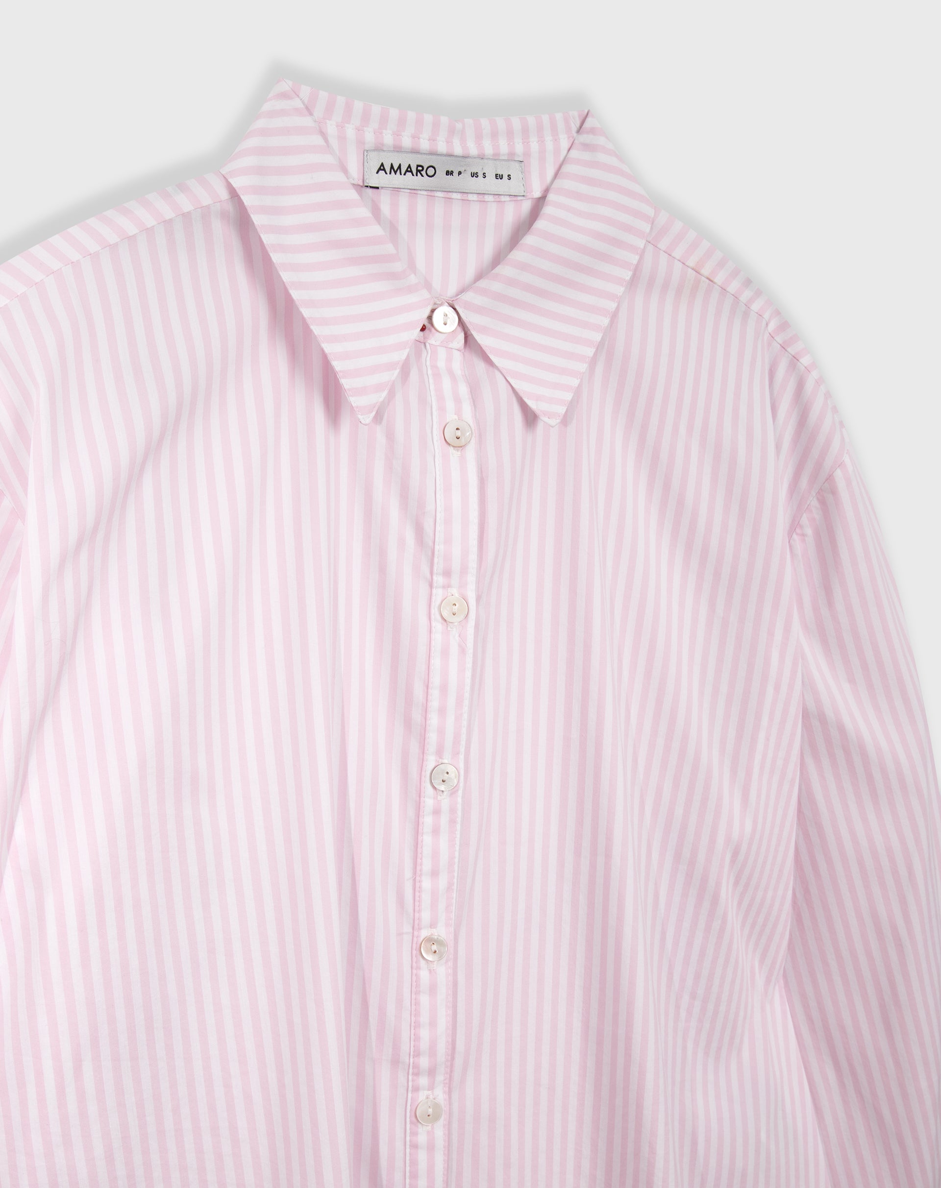 Camisa Manga Longa Fio Tinto - Rosa